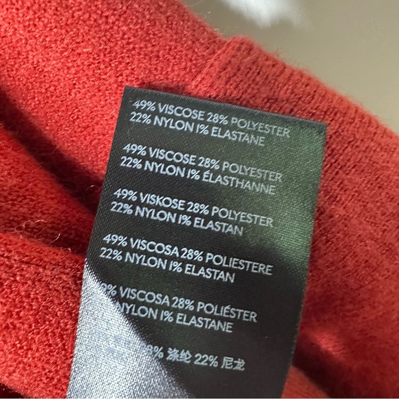 Anthropologie Rust One Button Sweater Jacket Size Small - Picture 10 of 10